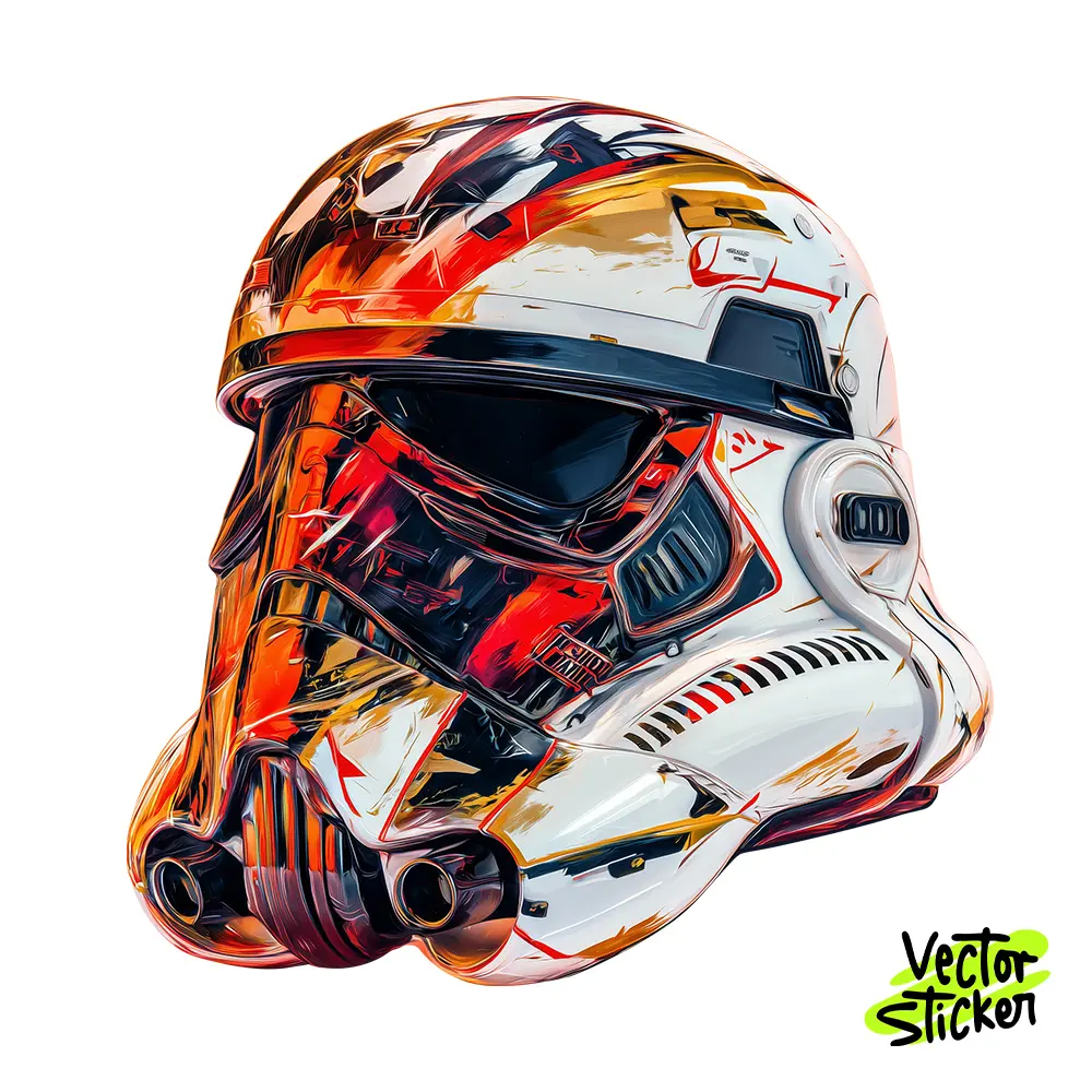 Futuristic Helmet Illustration – Streetwear Style | VectorSticker Free PNG Download