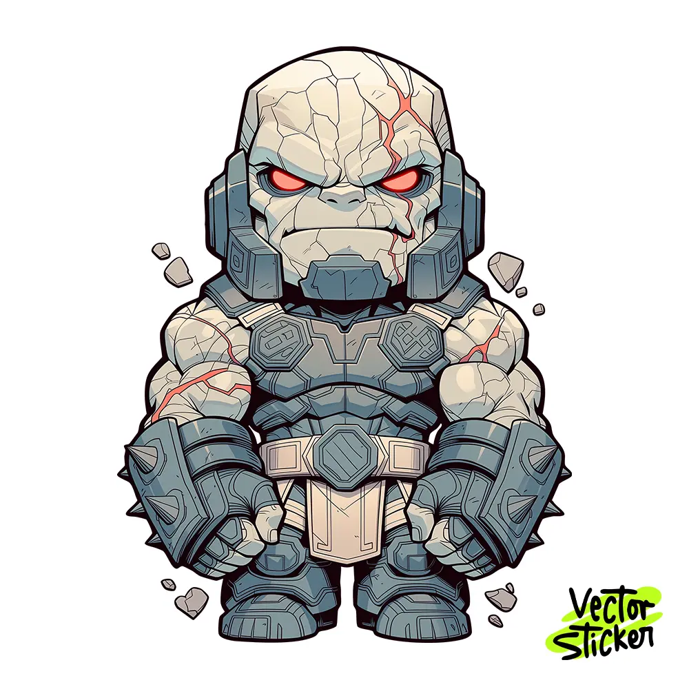 Chibi Darkseid Cosmic Villain Illustration | VectorSticker Free PNG Download