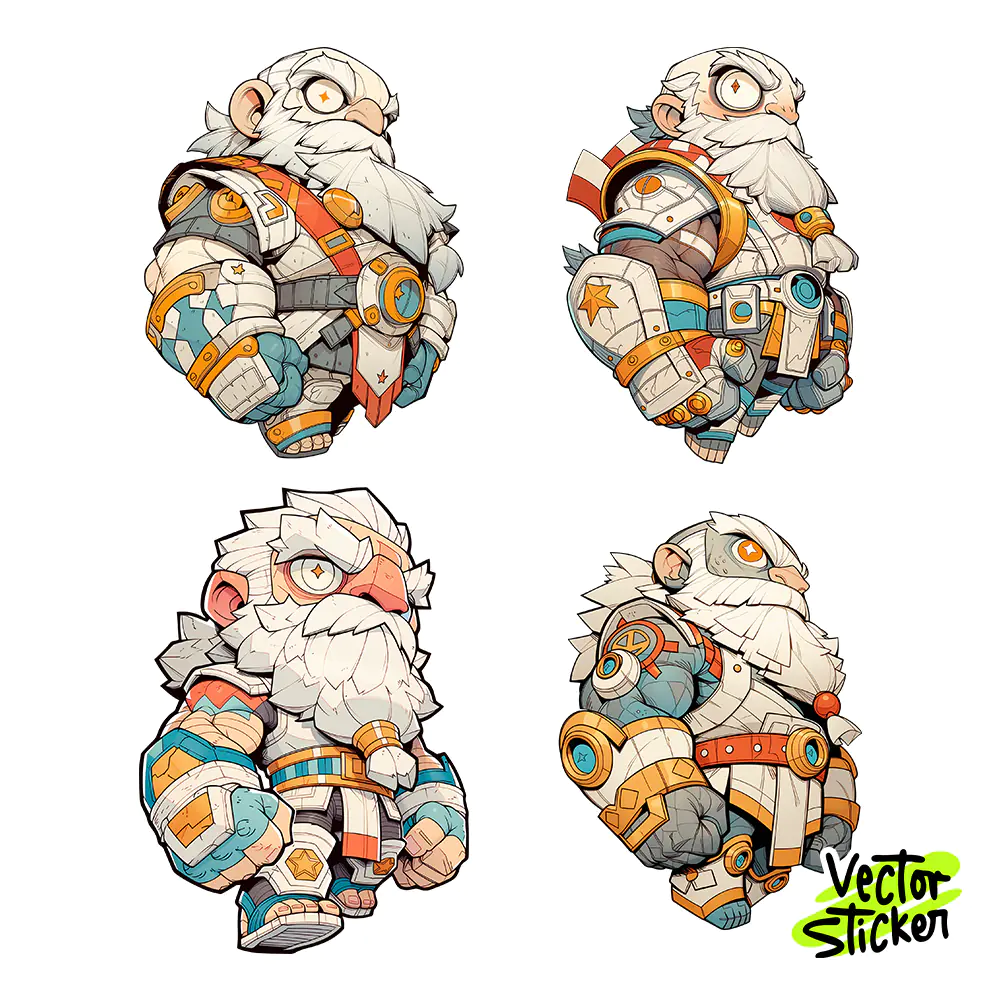 Chibi Zeus God Sticker Design – Cute Gaming Style | VectorSticker Free PNG Download
