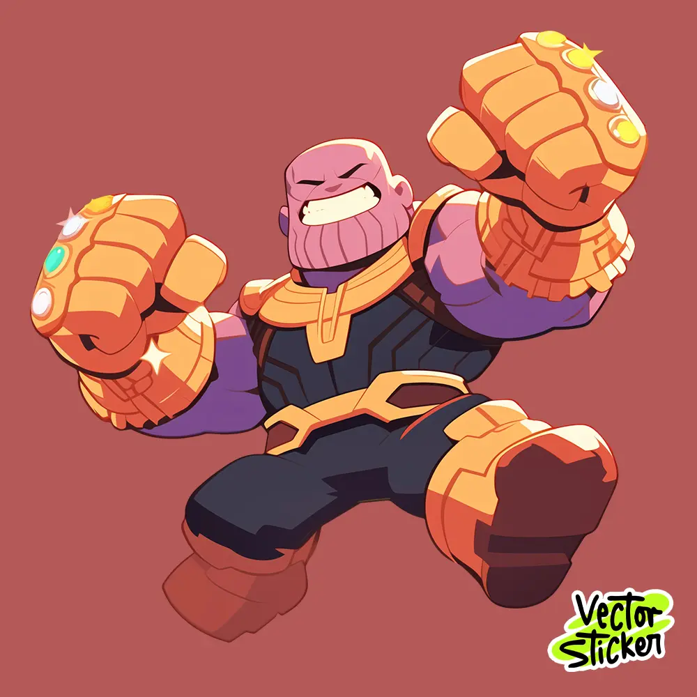 Thanos in Cartoon Style Whole Body