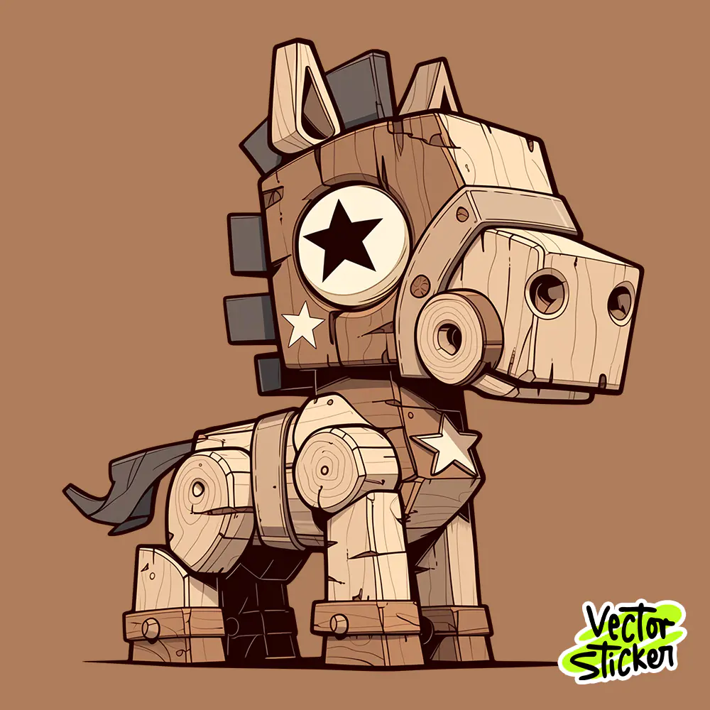 Star Pony Toy Vector Sticker Design | VectorSticker Free PNG Download