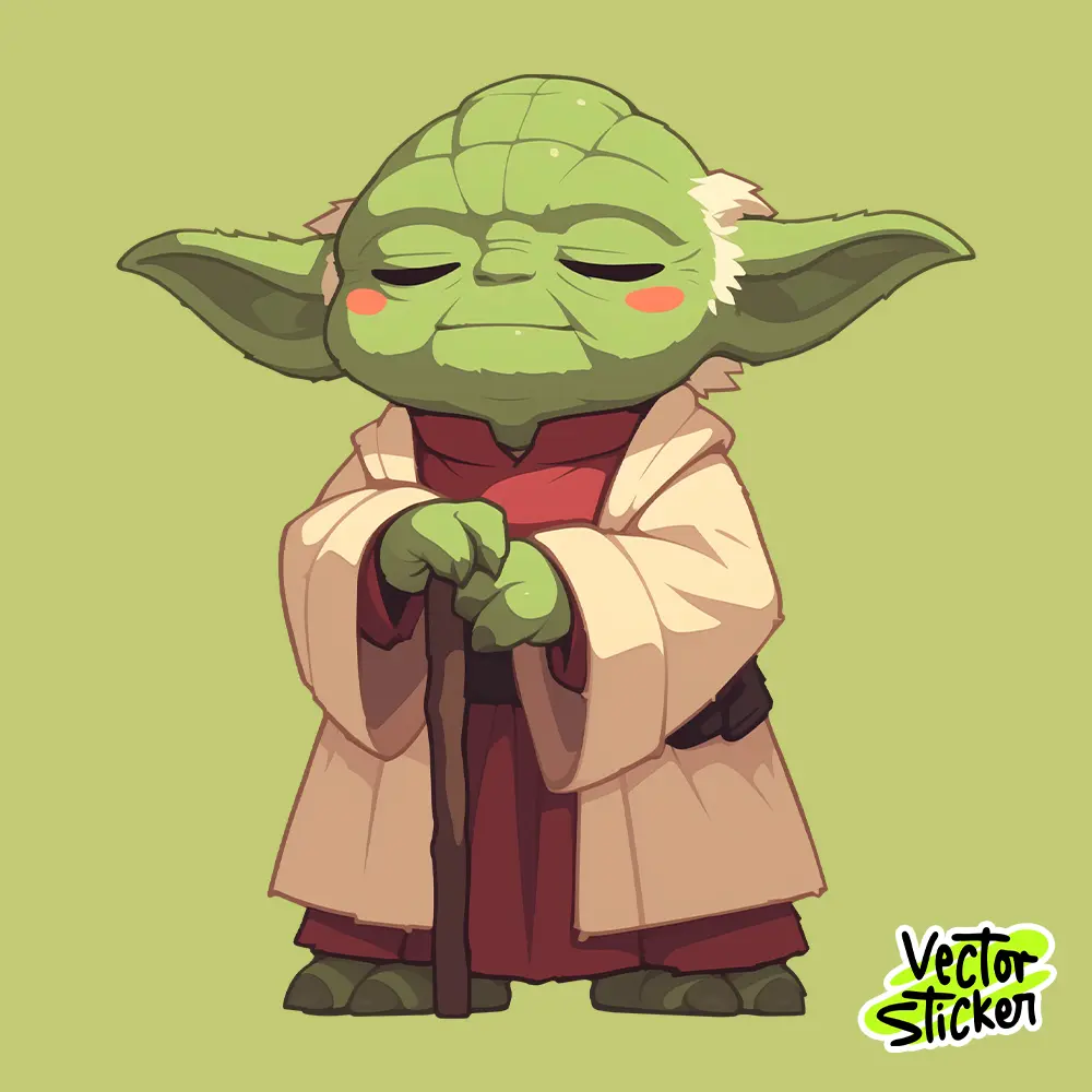 Chibi Yoda Sticker