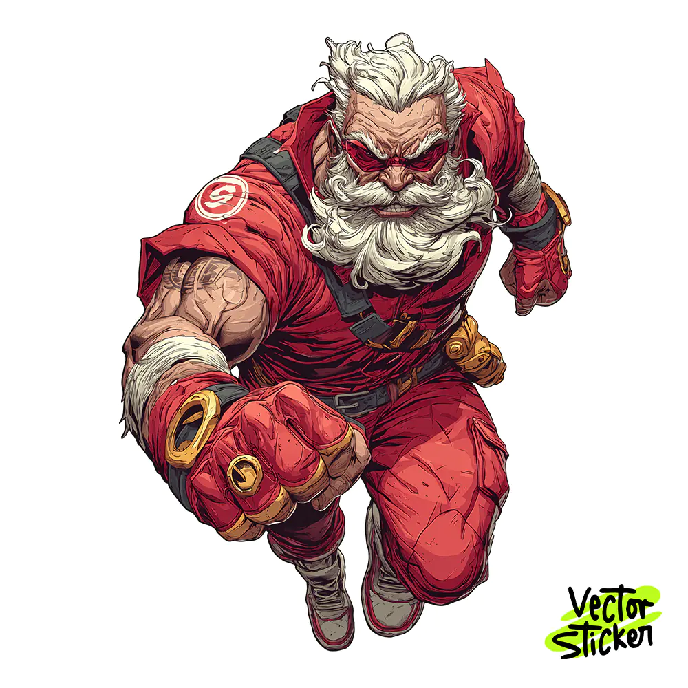Old Man Karate Master Tshirt Design – Combat Comic Style | VectorSticker Free PNG Download