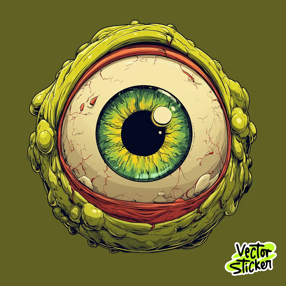 Monster Eye Illustration Sticker