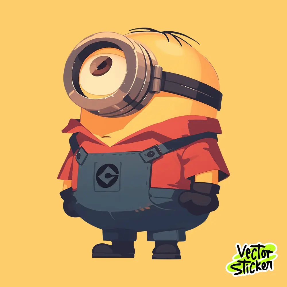 Cute Minion Stuart Cartoon Style