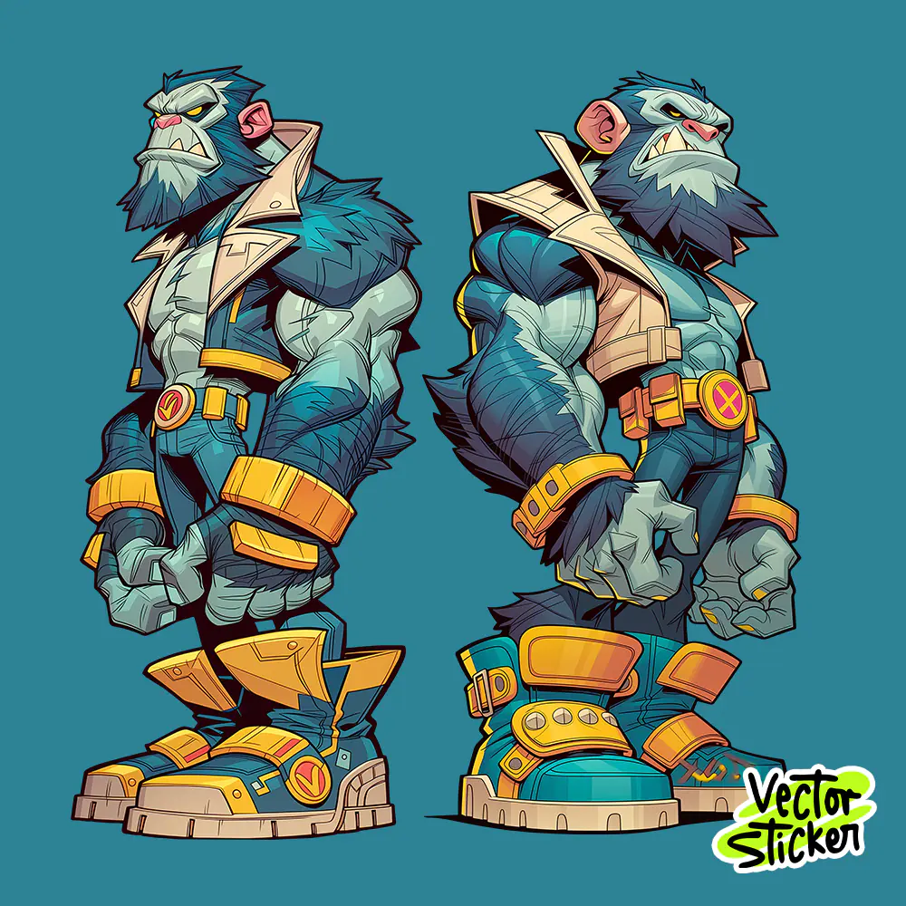 Streetwear Aggressive Beast Sticker Design | VectorSticker Free PNG Download