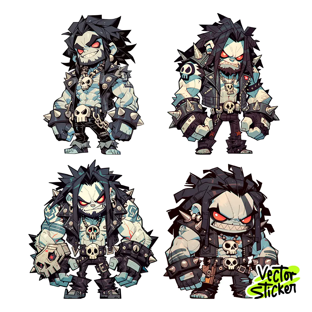 Lobo Sticker Design – Chibi Streetwear Pack | VectorSticker Free PNG Download