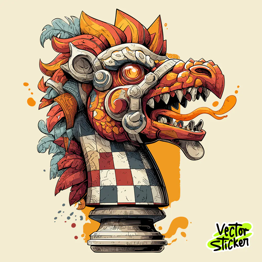 Free Dragon Chess Knight T-Shirt Design – Premium Fantasy Dragon PNG