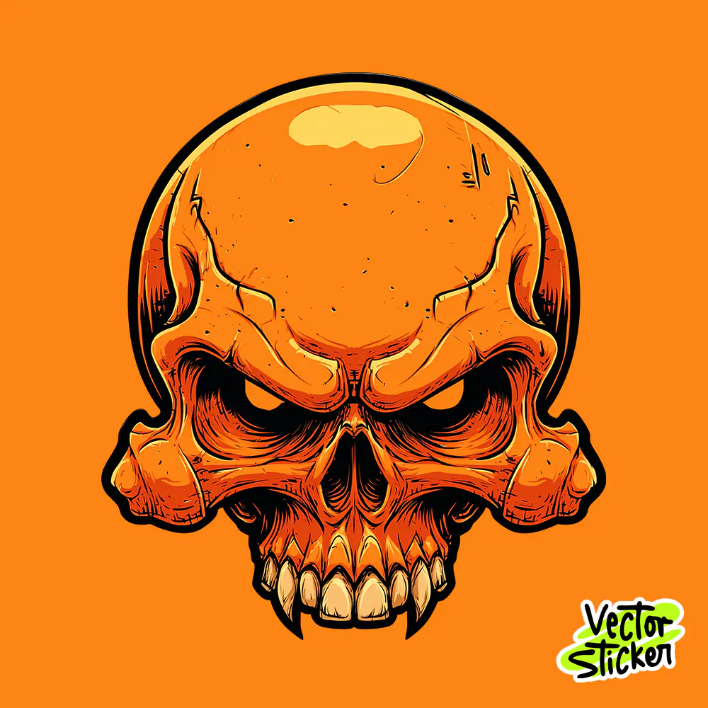Bold Skull Head T-Shirt Design – Free High-Resolution PNG