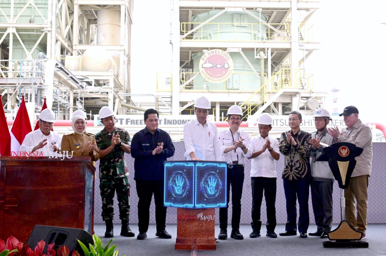 President Joko Widodo Emphasizes Added Value for Indonesia at Inauguration PT Smelting Expansion